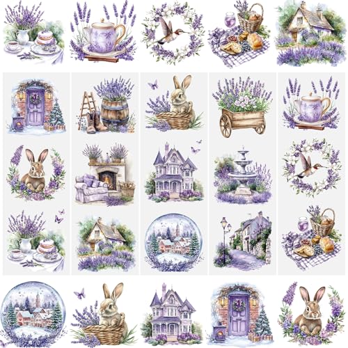 WANDIC 5 Bögen lila Lavendel zum Aufreiben von Bastelarbeiten, Scrapbook-Aufkleber, Möbel-Transfers, Fensteraufkleber, DIY-Aufkleber für Handarbeit, Dekoration WANDIC 5 Bögen lila Lavendel zum Aufreiben von Bastelarbeiten, Scrapbook-Aufkleber, Möbel-Transfers, Fensteraufkleber, DIY-Aufkleber für Handarbeit, Dekoration von WANDIC