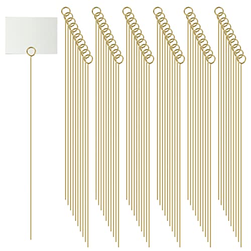 WANDIC 60 Stück Florale Tischkartenhalter, Metalldraht, Blumenplektren, Clips, Goldener Stern, Herz, rund, Basteldraht, Ringschlaufe, Fotoklammer, Memo- für Hochzeit, Party, goldfarben, klein WANDIC 60 Stück Florale Tischkartenhalter, Metalldraht, Blumenplektren, Clips, Goldener Stern, Herz, rund, Basteldraht, Ringschlaufe, Fotoklammer, Memo- für Hochzeit, Party, goldfarben, klein von WANDIC