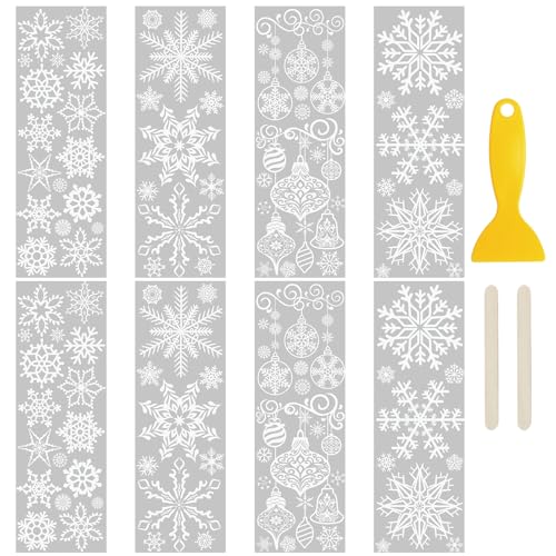 WANDIC 8 x Schneeflocken-Aufkleber, silberfarben, zum Aufreiben, Transfer-Aufkleber für Bastelarbeiten, Scrapbooking, Fotoalben, Möbel WANDIC 8 x Schneeflocken-Aufkleber, silberfarben, zum Aufreiben, Transfer-Aufkleber für Bastelarbeiten, Scrapbooking, Fotoalben, Möbel von WANDIC