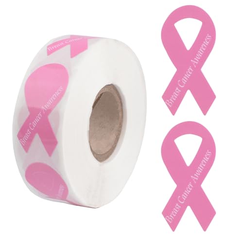 WANDIC Rosa Band-Aufkleber, 500 Stück, Wasserdicht, Brustkrebsbewusstsein, Aufkleber für Wohltätigkeitsorganisationen WANDIC Rosa Band-Aufkleber, 500 Stück, Wasserdicht, Brustkrebsbewusstsein, Aufkleber für Wohltätigkeitsorganisationen von WANDIC