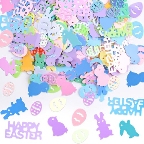 WANDIC Buntes Oster-Konfetti, niedliche Hasen-Eier, Tischdekoration, Konfetti, Frohe Ostern, Geschenkbox, Konfetti für Party-Dekorationen WANDIC Buntes Oster-Konfetti, niedliche Hasen-Eier, Tischdekoration, Konfetti, Frohe Ostern, Geschenkbox, Konfetti für Party-Dekorationen von WANDIC