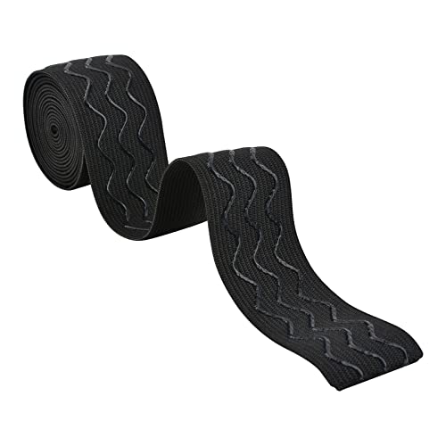 WANDIC Elastisches Band, 9,1 m, schwarzes Silikon, elastisches Klebeband, hohe Elastizität, Bund zum Nähen von Kleidung, Basteln, 4 cm WANDIC Elastisches Band, 9,1 m, schwarzes Silikon, elastisches Klebeband, hohe Elastizität, Bund zum Nähen von Kleidung, Basteln, 4 cm von WANDIC