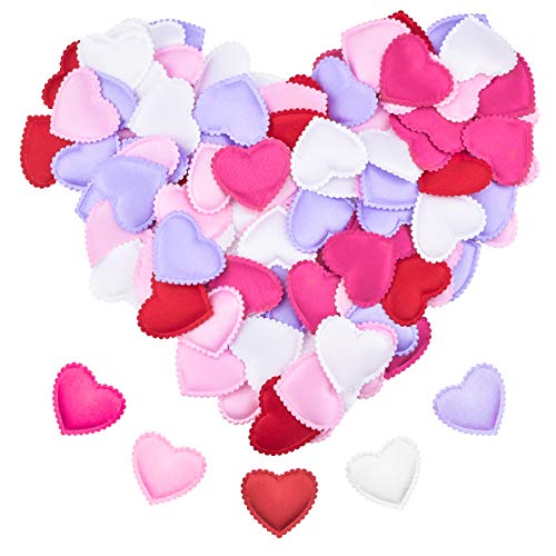 WANDIC Herz-Konfetti-Stoff, 400 Stück, Herz-Schwamm, Blütenblätter, Dekoration, Valentinstag, Herz, Konfetti, Schwamm, Tischverstreuung für Valentinstag, Dating, Hochzeit, Festival, Colorfu von WANDIC