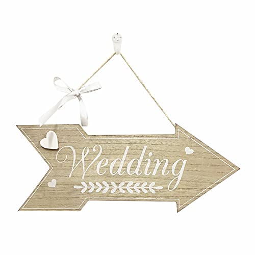 WANDIC Hochzeit Holz zum Aufhängen, 1 Stück Pfeil Holzschild Pfeil Hochzeitsschild für Hochzeit Dekoration Tisch Home Tür Wand Dekor WANDIC Hochzeit Holz zum Aufhängen, 1 Stück Pfeil Holzschild Pfeil Hochzeitsschild für Hochzeit Dekoration Tisch Home Tür Wand Dekor von WANDIC