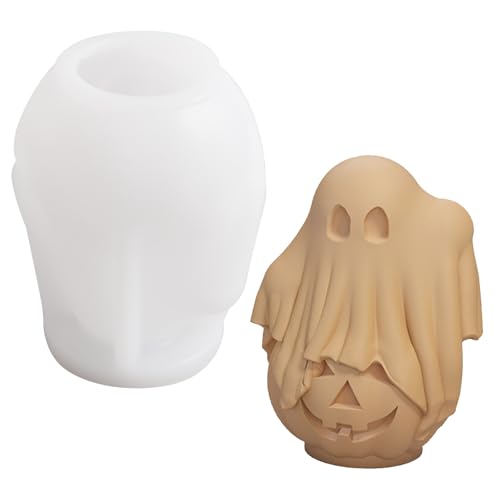 WANDIC Kürbis-Geister-Silikonformen, 1 Stück, 3D-Halloween-Formen, Epoxidharz, Gießform, Kerzenherstellung, Form für Halloween, Heimdekoration WANDIC Kürbis-Geister-Silikonformen, 1 Stück, 3D-Halloween-Formen, Epoxidharz, Gießform, Kerzenherstellung, Form für Halloween, Heimdekoration von WANDIC