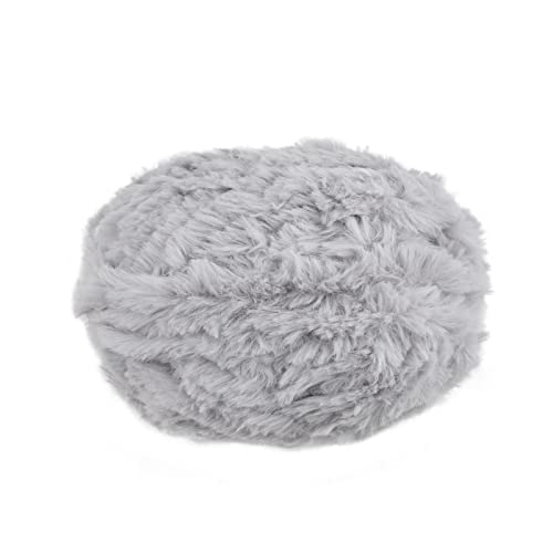 WANDIC Kunstfell-Garn, 1 Rolle, hellgrau, Polyester, flauschig, weich, handgefertigt, Häkelgarn zum Stricken von Pullovern, Schals, Taschen, Mützen, Kleidung und Schuhen WANDIC Kunstfell-Garn, 1 Rolle, hellgrau, Polyester, flauschig, weich, handgefertigt, Häkelgarn zum Stricken von Pullovern, Schals, Taschen, Mützen, Kleidung und Schuhen von WANDIC
