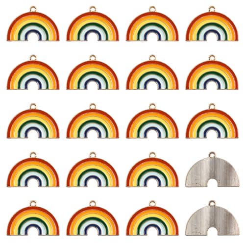 WANDIC LGBTQ Regenbogen-Anhänger für Lesben, Gay-Pride, aus Metall, für Schmuckherstellung, Halsketten, Armbänder, Schlüsselanhänger, Ohrringe, Reißverschluss, 20 Stück, Metall WANDIC LGBTQ Regenbogen-Anhänger für Lesben, Gay-Pride, aus Metall, für Schmuckherstellung, Halsketten, Armbänder, Schlüsselanhänger, Ohrringe, Reißverschluss, 20 Stück, Metall von WANDIC