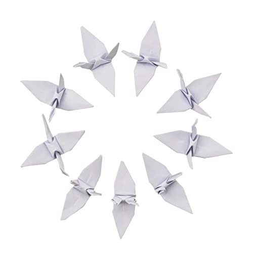 WANDIC Origami-Papierkräne, 100 Stück, handgefertigt, gefaltet, Origami-Papier, Kran für Hochzeit, Party, Hintergrund, Heimdekoration, weiß (10 cm) von WANDIC