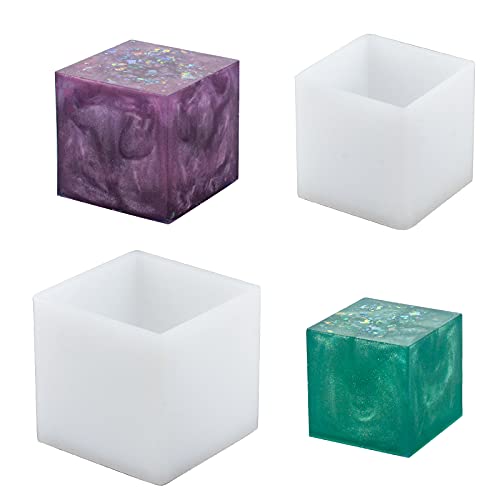 WANDIC Quadratische Harzform, 2 Stück, 2 Größen, Epoxidharz-Formen, Gießformen für Heimwerker, Basteln, Ornamente, Kunst und Heimdekoration WANDIC Quadratische Harzform, 2 Stück, 2 Größen, Epoxidharz-Formen, Gießformen für Heimwerker, Basteln, Ornamente, Kunst und Heimdekoration von WANDIC