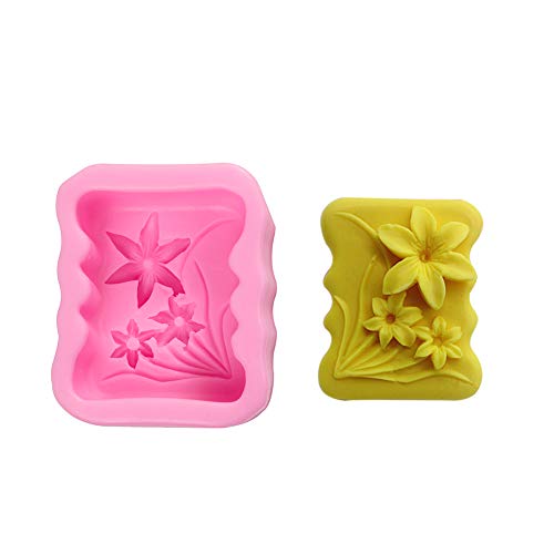 WANDIC Silikonform, 3D-Narzissen-Blumen, Dekorationsform für Seife, Kerzen, DIY-Spielzeug, dekorative Ornamente, Kunsthandwerk von WANDIC