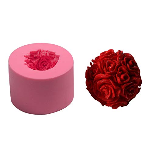 WANDIC Silikonform, 3D Rose Form Kerze Gipsform Dekorieren Form Für Kerze Seife DIY Spielzeug Dekorative Ornamente Kunsthandwerk von WANDIC