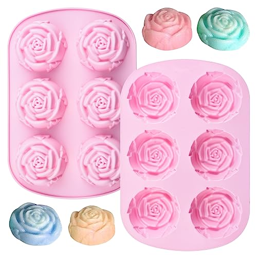WANDIC Silikonform, Set mit 2 Rosen und Blumen, Dekorationsform für Seife, Kerzen, DIY, Basteln, dekorative Ornamente, Kunst WANDIC Silikonform, Set mit 2 Rosen und Blumen, Dekorationsform für Seife, Kerzen, DIY, Basteln, dekorative Ornamente, Kunst von WANDIC