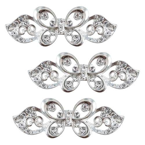 WANDIC Strass-Umhang-Verschluss, 3 Paar Strickjacken-Clips, Kragenverschluss, Kleid, Hemd, Brosche, Clips, Pullover, Schal-Verschluss für Party, Hochzeit, Arbeitskleidung WANDIC Strass-Umhang-Verschluss, 3 Paar Strickjacken-Clips, Kragenverschluss, Kleid, Hemd, Brosche, Clips, Pullover, Schal-Verschluss für Party, Hochzeit, Arbeitskleidung von WANDIC