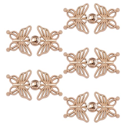 WANDIC Umhang-Verschlüsse, 5 Paar, 2,7 x 2,5 cm, Vintage-Schmetterling, Pullover-Clip für Kleidung, Haken und Ösen, Frosch-Verschlüsse, goldfarben WANDIC Umhang-Verschlüsse, 5 Paar, 2,7 x 2,5 cm, Vintage-Schmetterling, Pullover-Clip für Kleidung, Haken und Ösen, Frosch-Verschlüsse, goldfarben von WANDIC