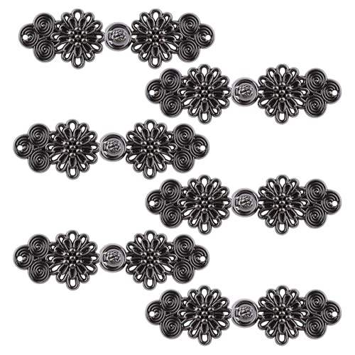 WANDIC Umhang-Verschlüsse, 6 Paar, 2,4 x 1,5 cm, Nähknöpfe, Retro-Muster, Schals, Pullover, Clip für Kleidung, Haken und Ösen, Froschverschlüsse WANDIC Umhang-Verschlüsse, 6 Paar, 2,4 x 1,5 cm, Nähknöpfe, Retro-Muster, Schals, Pullover, Clip für Kleidung, Haken und Ösen, Froschverschlüsse von WANDIC