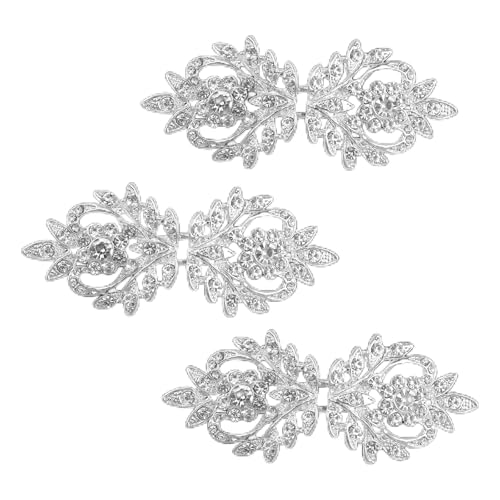 WANDIC Umhang-Verschluss, 3 Paar, 7 cm, weiße Clips mit Strass, Vintage-Umhang, zum Aufnähen, Haken und Ösen, Cardigan-Clips für Kleidung, Pullover, Schal WANDIC Umhang-Verschluss, 3 Paar, 7 cm, weiße Clips mit Strass, Vintage-Umhang, zum Aufnähen, Haken und Ösen, Cardigan-Clips für Kleidung, Pullover, Schal von WANDIC