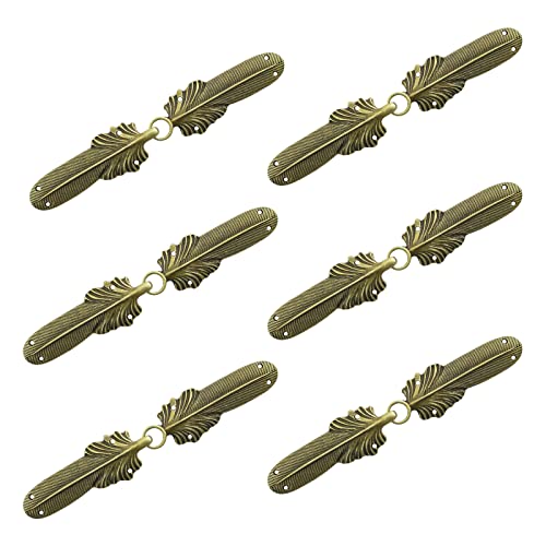 WANDIC Umhang-Verschluss, 6 Paar, Federform, Vintage-Stil, zum Aufnähen mit Haken und Ösen, Cardigan-Clips für Kleidung, Pullover, Schal, bronzefarben WANDIC Umhang-Verschluss, 6 Paar, Federform, Vintage-Stil, zum Aufnähen mit Haken und Ösen, Cardigan-Clips für Kleidung, Pullover, Schal, bronzefarben von WANDIC