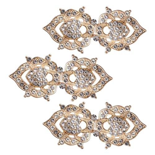 WANDIC Umhangverschluss-Verschlüsse, 3 Stück 6.4 cm Goldene Cape-Clips Mit Strasssteinen, Vintage-Pullover-Knöpfe, Schmuckclips Für Kleidung, Pullover, Schal WANDIC Umhangverschluss-Verschlüsse, 3 Stück 6.4 cm Goldene Cape-Clips Mit Strasssteinen, Vintage-Pullover-Knöpfe, Schmuckclips Für Kleidung, Pullover, Schal von WANDIC