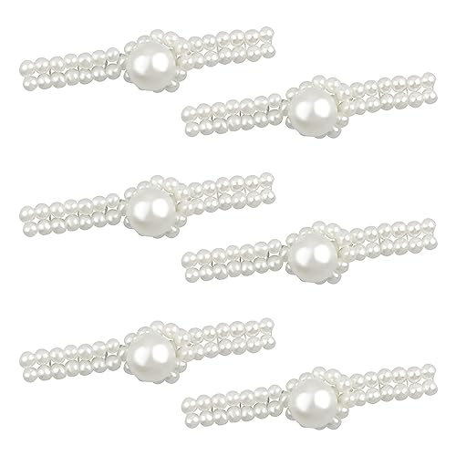 WANDIC Weiße Perlenverschlüsse in Streifenform, 6 Paar, chinesischer Knoten, Froschknöpfe, Nähverschlüsse, Nähverschlüsse, Nähen, Cheongsam-Outfit-Dekoration WANDIC Weiße Perlenverschlüsse in Streifenform, 6 Paar, chinesischer Knoten, Froschknöpfe, Nähverschlüsse, Nähverschlüsse, Nähen, Cheongsam-Outfit-Dekoration von WANDIC