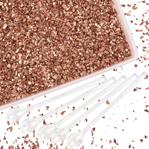 WANDIC Zerkleinertes Glas, 200 g, 2–4 mm, rötliches Kupfer, zerkleinertes zerbrochenes Glas, unregelmäßige metallische Späne, Füllstoffe, Streusel für Harzhandwerk, Nagelkunst, Malerei WANDIC Zerkleinertes Glas, 200 g, 2–4 mm, rötliches Kupfer, zerkleinertes zerbrochenes Glas, unregelmäßige metallische Späne, Füllstoffe, Streusel für Harzhandwerk, Nagelkunst, Malerei von WANDIC