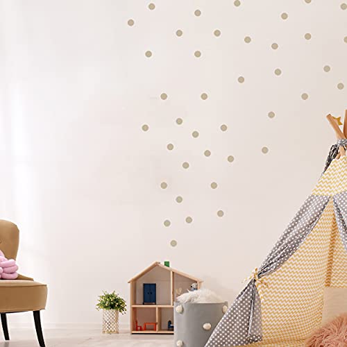 Punkte Set 108 Stück Wandtattoo für Babyzimmer V293 Aufkleber Sticker Kreis Wandaufkleber Kinderzimmer Punkte Dots Klebepunkte in verschiedenen Farben (Beige) von WANDKIND