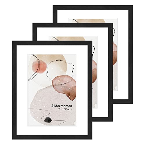 WANDStyle 3er Bilderrahmen Set 24x30 cm aus Holz im Stil Modern zum Aufhängen, Fotorahmen Set Made in Germany - H950 WANDStyle 3er Bilderrahmen Set 24x30 cm aus Holz im Stil Modern zum Aufhängen, Fotorahmen Set Made in Germany - H950 von WANDStyle