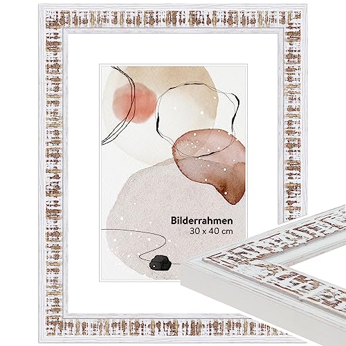 WANDStyle Bilderrahmen 40x60 Nussbaum, Vintage Bilderrahmen Holz, hochwertiger Holzbilderrahmen, Posterrahmen zum Aufhängen, Rahmen 60x40 cm, Fotorahmen H630 - Made in Germany von WANDStyle