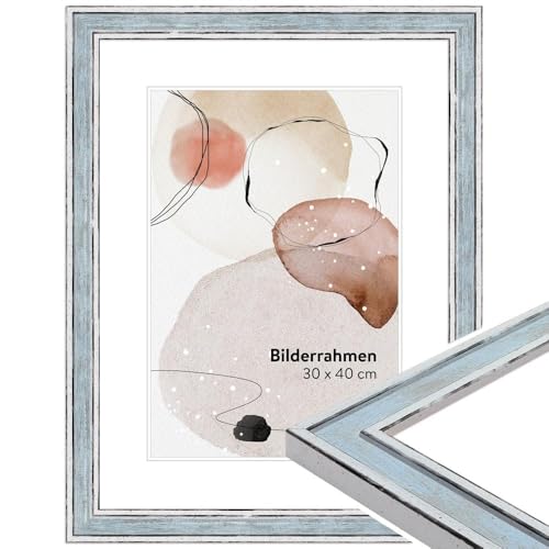WANDStyle Bilderrahmen 20x20 Blau, Vintage Bilderrahmen Holz, hochwertiger Holzbilderrahmen, Posterrahmen zum Aufhängen, Rahmen 20x20 cm, Fotorahmen H460 - Made in Germany WANDStyle Bilderrahmen 20x20 Blau, Vintage Bilderrahmen Holz, hochwertiger Holzbilderrahmen, Posterrahmen zum Aufhängen, Rahmen 20x20 cm, Fotorahmen H460 - Made in Germany von WANDStyle