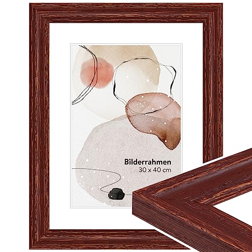 WANDStyle Bilderrahmen Braun 20x30 cm aus Holz im Vintage-Stil zum Aufhängen, Fotorahmen Made in Germany - H740 WANDStyle Bilderrahmen Braun 20x30 cm aus Holz im Vintage-Stil zum Aufhängen, Fotorahmen Made in Germany - H740 von WANDStyle