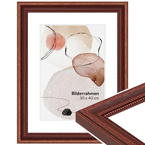WANDStyle Bilderrahmen Braun 30x40 cm aus Holz im Landhaus-Stil zum Aufhängen, Fotorahmen Made in Germany - H390 WANDStyle Bilderrahmen Braun 30x40 cm aus Holz im Landhaus-Stil zum Aufhängen, Fotorahmen Made in Germany - H390 von WANDStyle