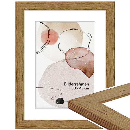 WANDStyle Bilderrahmen Eiche 30x45 cm aus Holz im Landhaus-Stil zum Aufhängen, Posterrahmen Made in Germany - H750 WANDStyle Bilderrahmen Eiche 30x45 cm aus Holz im Landhaus-Stil zum Aufhängen, Posterrahmen Made in Germany - H750 von WANDStyle