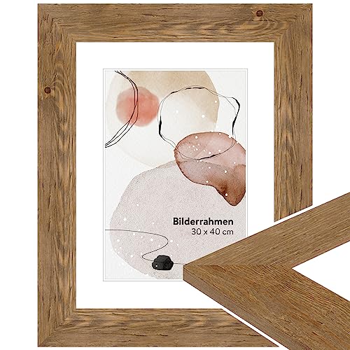 WANDStyle Bilderrahmen Eiche 50x50 cm quadratisch aus Holz im Landhaus-Stil zum Aufhängen, Posterrahmen Made in Germany - H780 WANDStyle Bilderrahmen Eiche 50x50 cm quadratisch aus Holz im Landhaus-Stil zum Aufhängen, Posterrahmen Made in Germany - H780 von WANDStyle