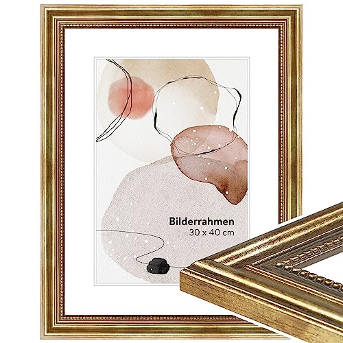 WANDStyle Bilderrahmen Gold 10x15 cm aus Holz im Barock-Stil mit Aufsteller und Aufhänger, Fotorahmen Made in Germany - H450 WANDStyle Bilderrahmen Gold 10x15 cm aus Holz im Barock-Stil mit Aufsteller und Aufhänger, Fotorahmen Made in Germany - H450 von WANDStyle