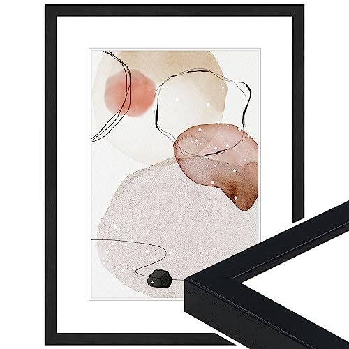WANDStyle Bilderrahmen Schwarz, gemasert DIN A4 21x29,7 cm aus Holz im Stil Modern zum Aufhängen, Posterrahmen Made in Germany, ideal für Urkunde - H950 WANDStyle Bilderrahmen Schwarz, gemasert DIN A4 21x29,7 cm aus Holz im Stil Modern zum Aufhängen, Posterrahmen Made in Germany, ideal für Urkunde - H950 von WANDStyle