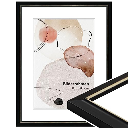 WANDStyle Bilderrahmen Schwarz 20x30 cm aus Holz im Landhaus-Stil zum Aufhängen, Fotorahmen Made in Germany - H340 WANDStyle Bilderrahmen Schwarz 20x30 cm aus Holz im Landhaus-Stil zum Aufhängen, Fotorahmen Made in Germany - H340 von WANDStyle