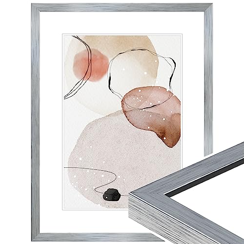 WANDStyle Bilderrahmen Silber 15x20 cm aus Holz im Stil Modern mit Aufsteller und Aufhänger, Fotorahmen Made in Germany - H950 WANDStyle Bilderrahmen Silber 15x20 cm aus Holz im Stil Modern mit Aufsteller und Aufhänger, Fotorahmen Made in Germany - H950 von WANDStyle