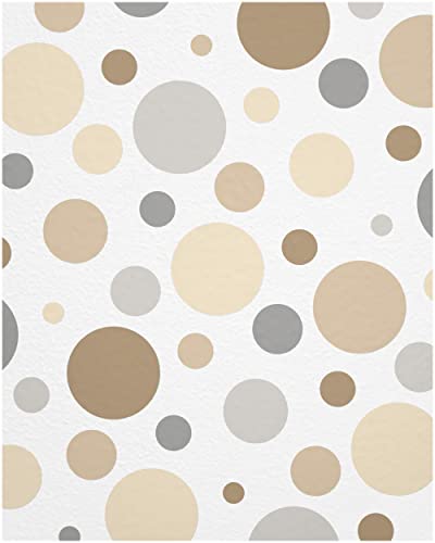 WANDfee Wandtattoo Punkte I beige grau I Wandsticker Wandaufkleber Kinderzimmer Mädchen Junge von WANDfee