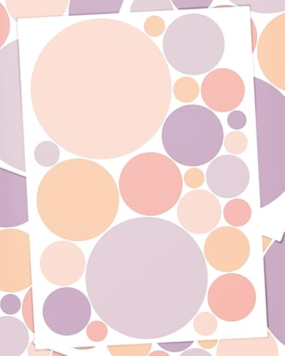 WANDfee Wandtattoo Punkte I rosa pastell orange lila bunt I Wandsticker Wandaufkleber Wanddeko für Kinderzimmer Babyzimmer Mädchen Junge von WANDfee