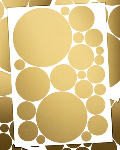 WANDfee Wandtattoo Punkte I gold I Wandsticker Wandaufkleber Wanddeko für Kinderzimmer Babyzimmer Mädchen Junge von WANDfee