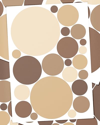 WANDfee Wandtattoo Punkte I beige braun I Wandsticker Wandaufkleber Wanddeko für Kinderzimmer Babyzimmer Mädchen Junge von WANDfee