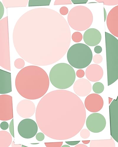 WANDfee Wandtattoo Punkte I rosa grün pastell I Wandsticker Wandaufkleber Wanddeko für Kinderzimmer Babyzimmer Mädchen Junge von WANDfee
