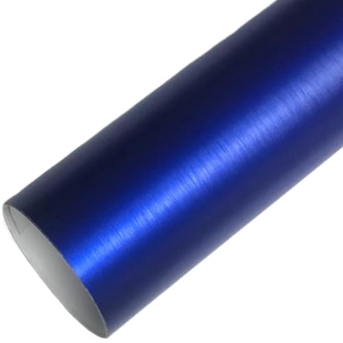 Autofolie 14 Arten blaue Kohlefaser-Autoaufkleber, Vinylfolie, glänzend, matt, Chrom, Verpackungsfolie, Autoaufkleber, Styling, Roller, Motorrad Car Wrapping Folie(Chrome dark blue,10CM X 152CM) von WANGBINGXING