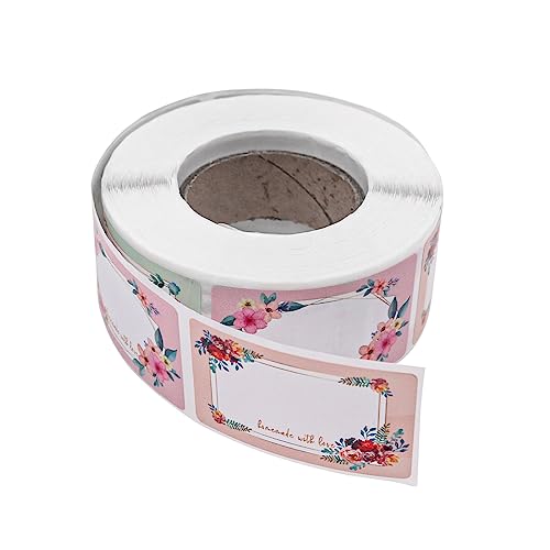 WANGCL Etiketten für Lebensmittel/Gefrierschrank, selbstklebend, für Küche, Lebensmittel, Flaschen, Marmeladen, Behälter, 2 Rollen/1000 Stück von WANGCL