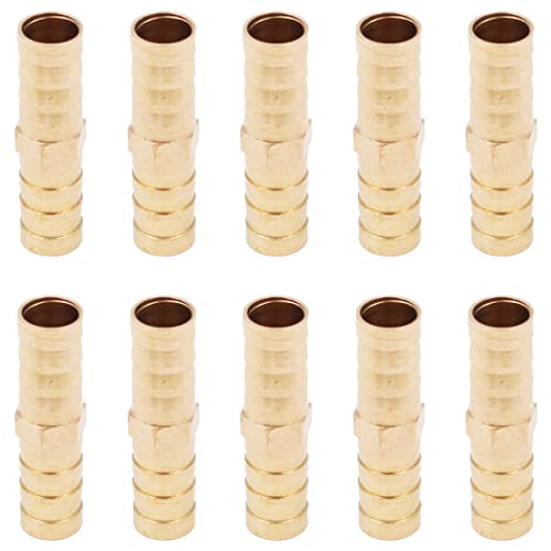 10 STÜCKE Messing Schlaucharmaturen 10 mm Gasarmaturen gerader Schlauchverbinder für Luft Wasser Öl Gas Kraftstoff Schlauchanschlüsse von WANGCL