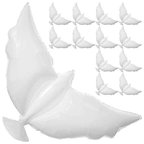 WANGCL 10PCS White Dove Balloon Memorial Balloons for Releasing Wedding Balloon Aluminum Film Balloon for Funeral Birthday Engagement Wedding Party WANGCL 10PCS White Dove Balloon Memorial Balloons for Releasing Wedding Balloon Aluminum Film Balloon for Funeral Birthday Engagement Wedding Party von WANGCL