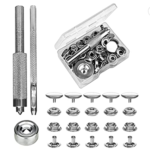 WANGCL Druckknöpfe, 15 mm, mit Montagewerkzeug für Kleidung, kein Nähen, für Lederjacken, Jeans, Handtaschen, 43 Stück WANGCL Druckknöpfe, 15 mm, mit Montagewerkzeug für Kleidung, kein Nähen, für Lederjacken, Jeans, Handtaschen, 43 Stück von WANGCL
