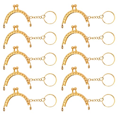 WANGCL 10 Stück Retro-Taschenrahmen aus Metall für Taschen zum Basteln, Nähen, Handwerk, Handtaschen, Geldbörsen – Gold von WANGCL