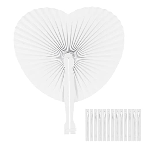 WANGCL 12 Stück weiße Papierfächer Handfächer Hochzeit Dekorationen Fans chinesische Handfächer für Wanddekoration Hochzeit WANGCL 12 Stück weiße Papierfächer Handfächer Hochzeit Dekorationen Fans chinesische Handfächer für Wanddekoration Hochzeit von WANGCL