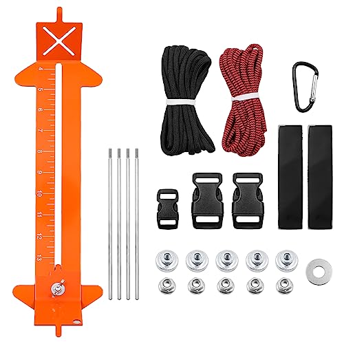 WANGCL 2-in-1 Paracord Armband Jig Kit Paracord Tool Kit Einstellbare Länge Weben DIY Handwerk Maker mit Kordel und Schnallen (Orange) von WANGCL