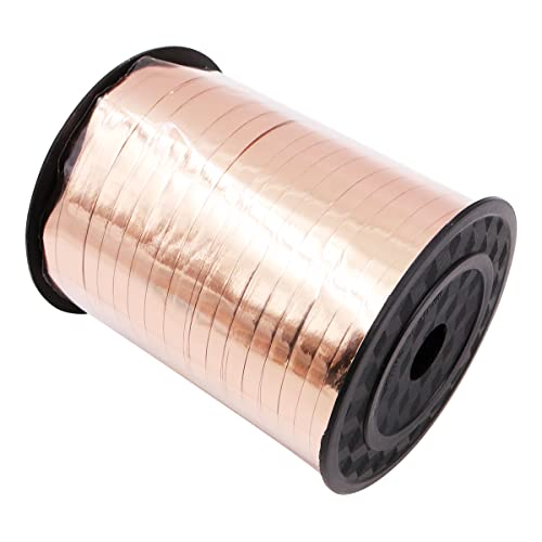 WANGCL 457 m langes gekräuseltes Ringelband, Folienballonband für Hochzeit, Geburtstag, Party, Luftballons, Dekoration, Geschenk, Blumenstrauß, Verpackung (Roségold) von WANGCL